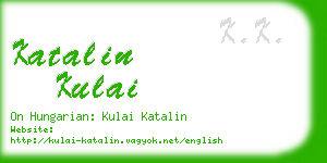 katalin kulai business card